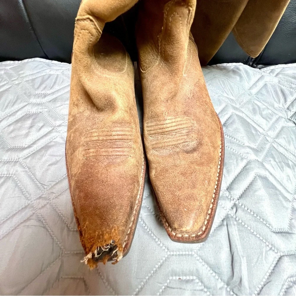 Ariat FLAWED Murrieta Knee-High Leather Cowboy Boots western barn boho women 7.5